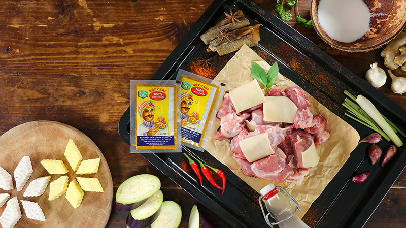 Nguyên liệu làm món cà ri dê 