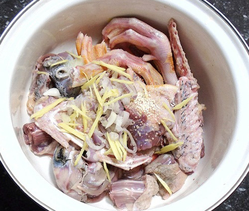 cách làm vịt xào gừng