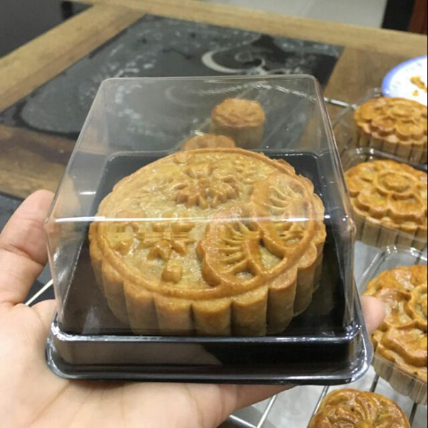 ác mẫu hộp nhựa đựng bánh trung thu có khay dưới đế màu khác nhau