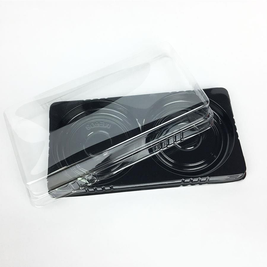 Hộp nhựa đựng 2 bánh trung thu.