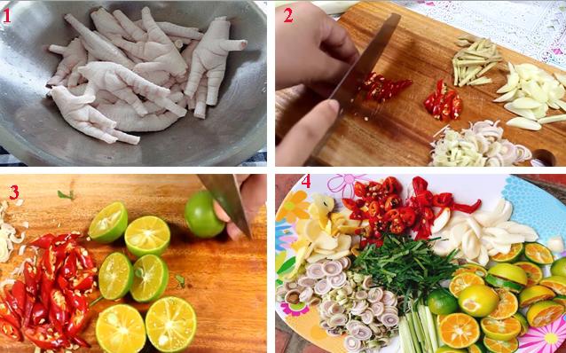 Chân gà xả tắc là món gì