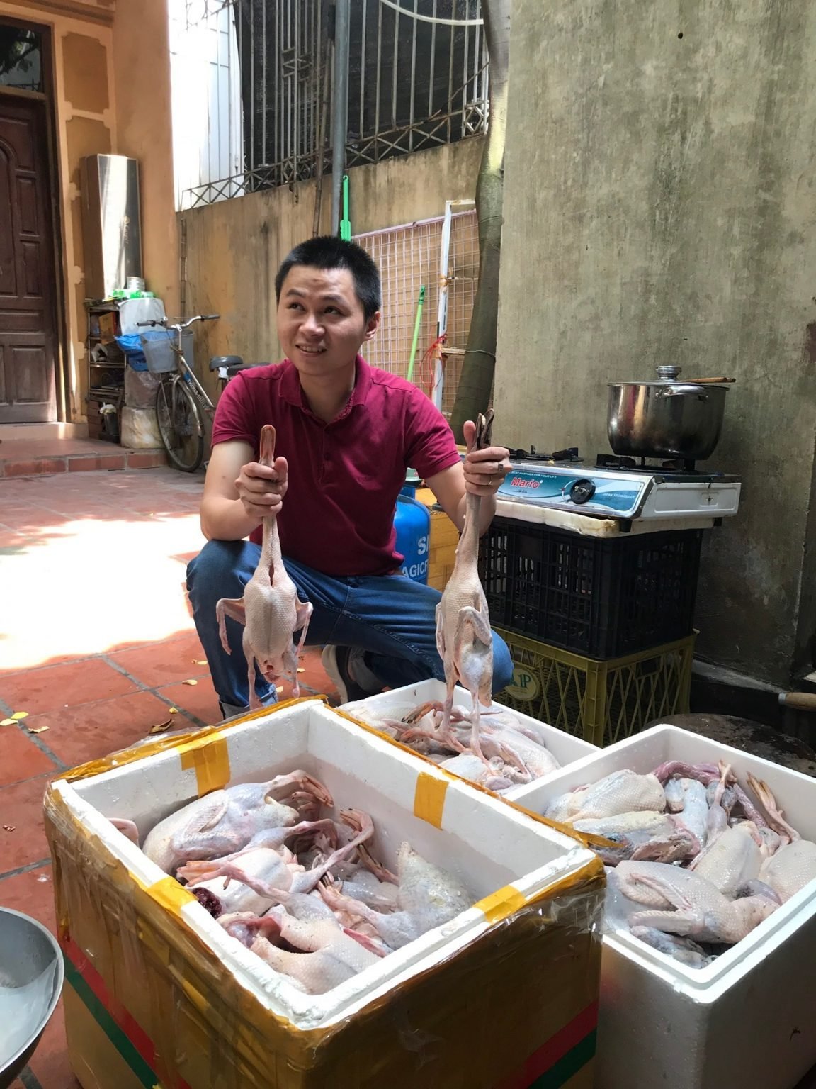 thit vit troi lam sach