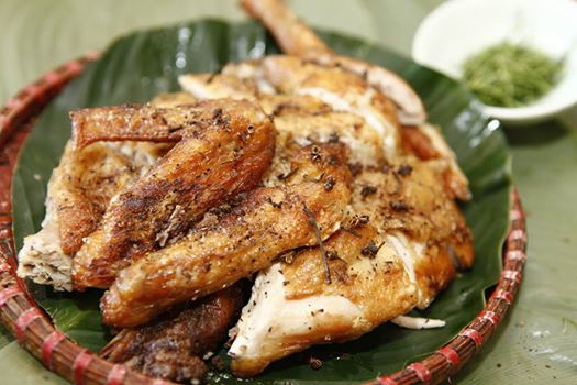 gà đắp đất nướng