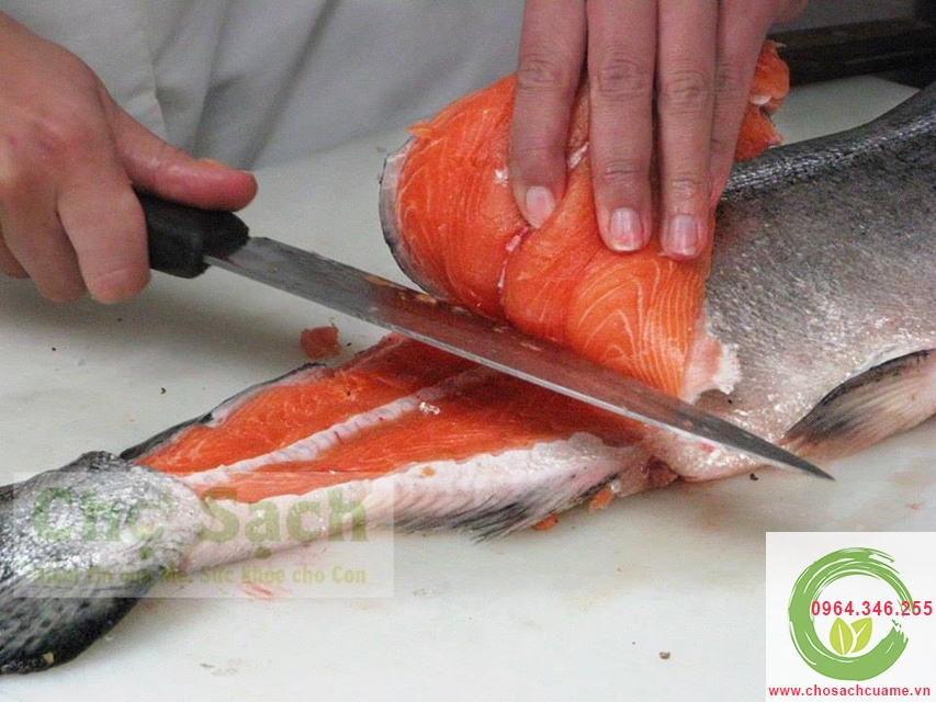 cửa hàng bán thịt cá hồi phi lê