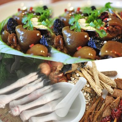 Nguyên liệu làm chân dê hầm thuốc bắc