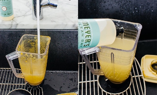 cách làm sạch máy sinh tố sau xay nghệ