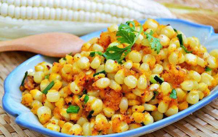 bắp xào trứng thơm ngon