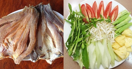 canh khô cá lóc đồng 