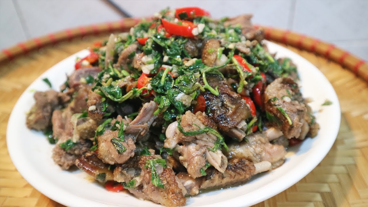 dạy làm món vịt thuôn hành răm