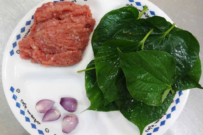 Nguyên liệu làm món bò nướng lá lốt