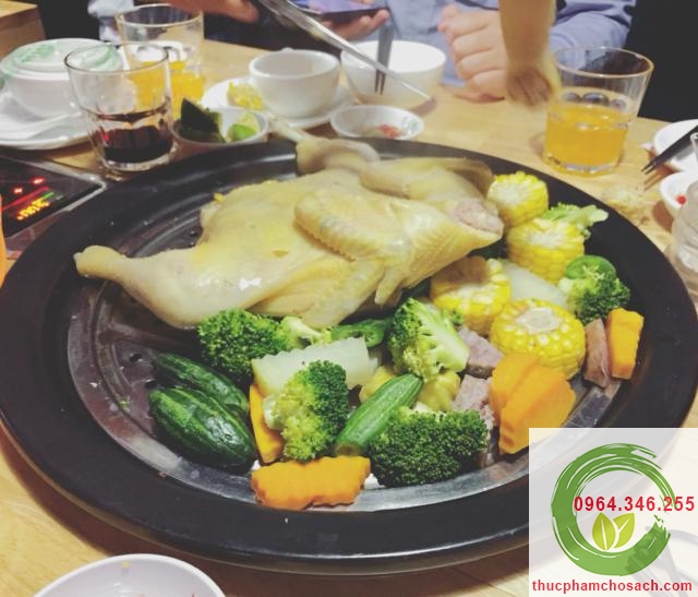 Gà hấp trong lò ( sauna chicken )