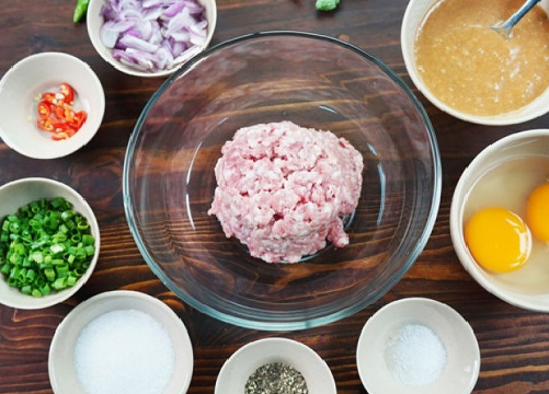 mắm chưng thịt nguyên liệu