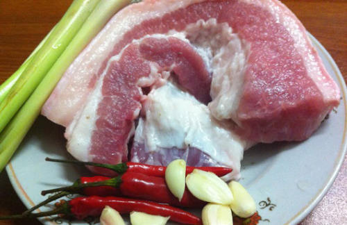 thịt kho tiêu nguyên liệu