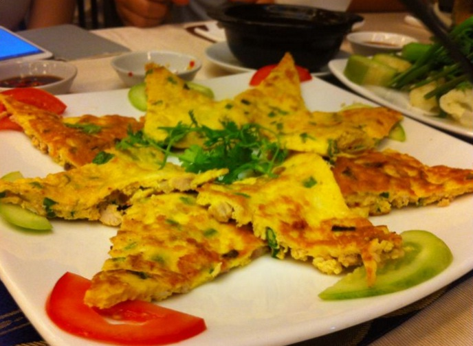 trứng rán thịt hoàn thành