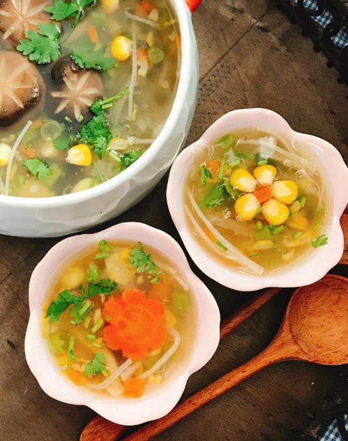 Súp nấm chay khi ăn rất nhẹ bụng