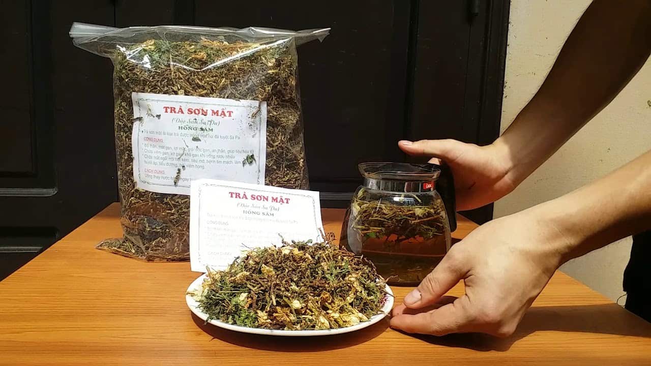 trà sơn mật hồng sâm